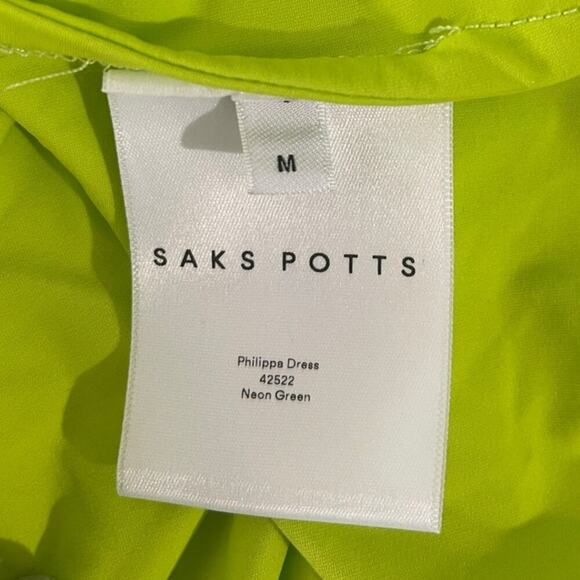 Saks Potts Green Philippe Minidress Size Medium - Picture 10 of 11